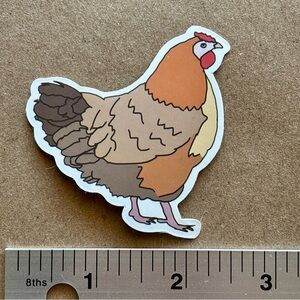 10/$10 Chicken Hen Aesthetic Vinyl Sticker Waterproof Water Bottle Laptop Crafts